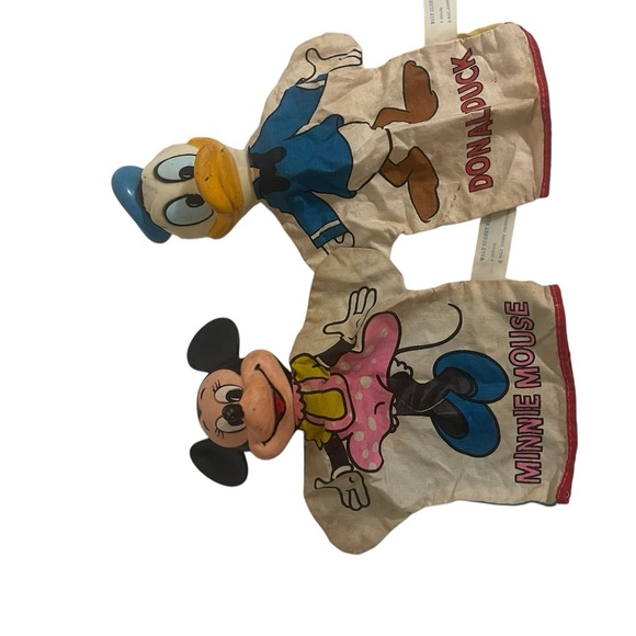 Vintage 1960’s Walt Disney Minnie Mouse & Donald Duck Hand Puppets Rare - Picture 2 of 16